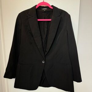 EXPRESS Blazer - One Button, Black, Size Large